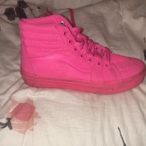 Hot pink high top vans